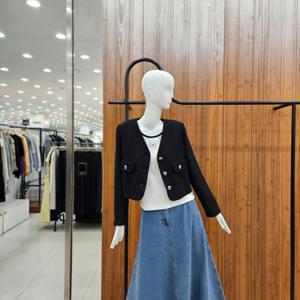 [지컷]지컷 페이크 포켓 브이넥 트위드 자켓 7254110302_DJ