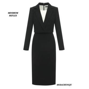 [미니멈]MD 숏자켓 레이어드 H라인 원피스  MD MYAAWO2020_CJ