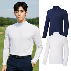 비티알 냉감 스트라이프 쿨링 골프 긴팔 반목 티셔츠 BSC410RT6M