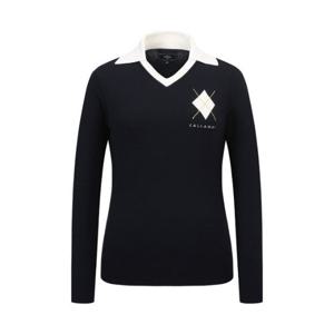 M 캘러웨이골프긴팔티 CQK CWSO23F401_NA 여성 V넥 긴팔 풀오버