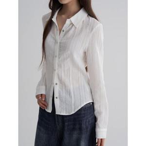 (125864MQ70) [에잇세컨즈] 슬림핏 텍스처 셔츠  아이보리