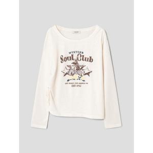 (165941AQ10) [에잇세컨즈] 웨스턴 그래픽 보트넥 티셔츠  아이보리