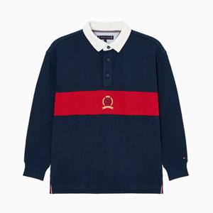 타미힐피거 키즈 T42F7KKT500BT1 크레스트 그래픽 폴로셔츠