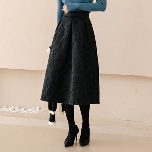 [모리스커밍홈] 자카드 맞주름 풍성 스커트_M2509SK079C