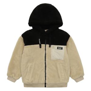 소이 남아 배색 양털 후드 패딩 점퍼 21W0106_BE