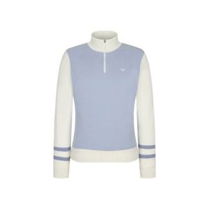 캘러웨이골프긴팔티 PQC CWTY24W603_LB 여성 겨울 소매배색 하프 집업 티셔츠