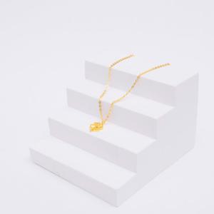 [베티블루] 995 999 24K 순금 컷팅 비즈 네잎클로버 여성 여자 3.75g 금 목걸이