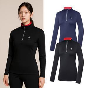 콜핑 여성 겨울 보온 스포티 등산 긴팔 반집업 티셔츠 KSC430ST4W