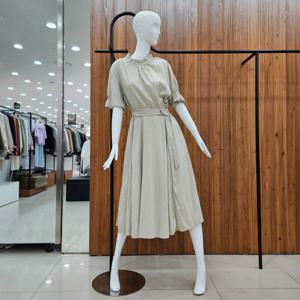 [지컷]지컷 테이프 넥 벨티드 플레어 원피스 722433700138_DJ