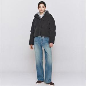 지오다노 415943 여자 겨울 기모 브러시드 기모 와이드 데님 청바지 05415943