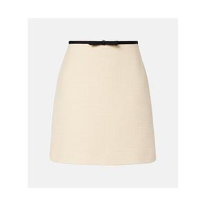 발렌티노 리본 디테일 울 블렌드 트위드 미니스커트 P01090205
