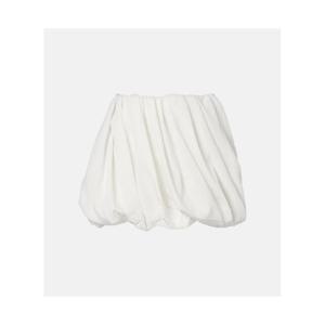 JW앤더슨 개더 핀스트라이프 벌룬 미니스커트 P01058755