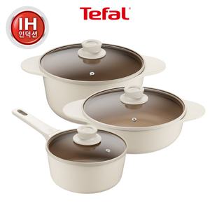 테팔 세라믹 인덕션 주물 아이콘오트밀크 냄비 3종 (양수18+곰솥24+전골24)