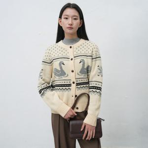 WOMAN 스완 노르딕 니트 가디건 [CREAM] / WBE4L04551