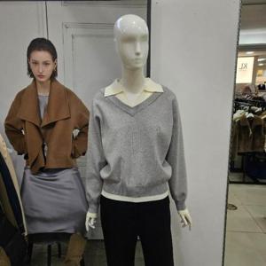 Ab.f.z DP01 배색라인오픈카라데일리니트 AFZ4HW48