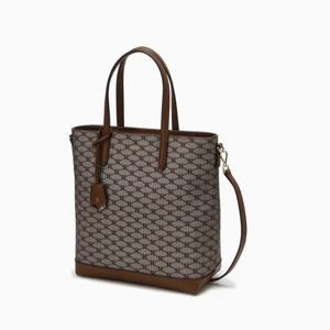 [헤지스ACC] 카키 시그니처 패턴 PVC 토트백 M HIBA6E731K2