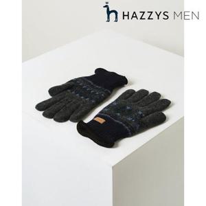 헤지스 남성 (HZGV5F105CG)  25FW 차콜 노르딕 패턴 장갑