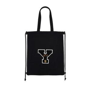 25 FW 요지야마모토 로고 아플리케 드로스트링 토트 백 YLI14091BLACK3 TP445176578