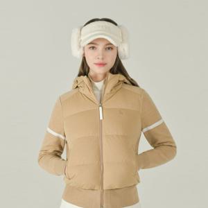 [헤지스골프]여성 경량 스웨이드 하이브리드 다운 후드 집업(HWSW5D751I2)