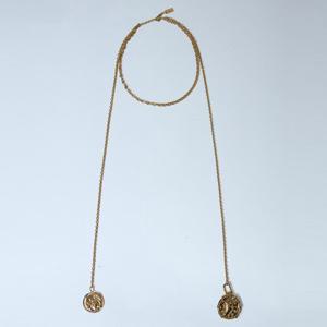 26 SS 끌로에 Medals 레이어드 메달 팬던트 골드톤 체인 네크리스 CH26SJN08CB7 9DC