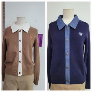 올리비아하슬러 DP01 셔츠배색 콜리풀오버 OHEWSW101