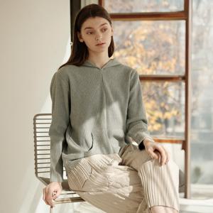 [요이츠]소프트 기모 플리츠 후드 티셔츠_YH11WRPBL01