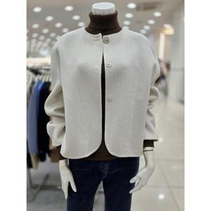 [더아이잗]울 90%캐시미어10% 히든 버튼 재킷 IRAA0JK038310