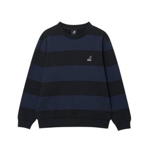 M 캉골긴팔티 CQK KRFC-RT17850BK 볼드 스트라이프 스웨트셔츠 1785 블랙