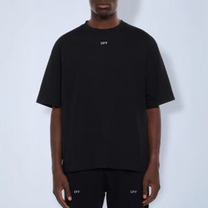 25 FW 오프화이트 Stencil Arrow Skate 애로우 로고 티셔츠 블랙 OMAA120F25JER0