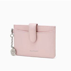 [질스튜어트핸드백][ZOE] 핑크 플라워 참장식 소가죽 카드지갑 JAWA6E713 P2