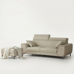 스코나 루프아 실리콘레더 가죽 헤드틸팅 3인 소파+스툴