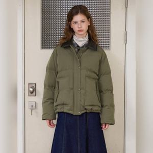 [올리브데올리브]카라 배색 패딩 점퍼 OP5WMA050