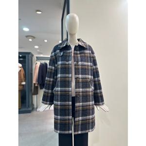 [CC콜렉트] 알파카 블렌드 체크 하프 코트 (C254MSG023)