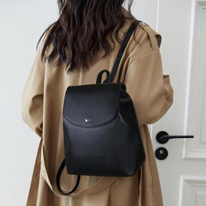 베이직 디자인 버튼 플랩 백팩 직장인 여성 작은 가방