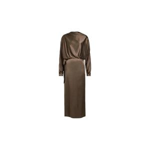 25 FW 스타우드 피비 긴소매 드레이프 미디 드레스 R26R2189SNA TP447796760