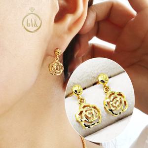 [가앤] 24k순금 장미 꽃 귀걸이 3.75g
