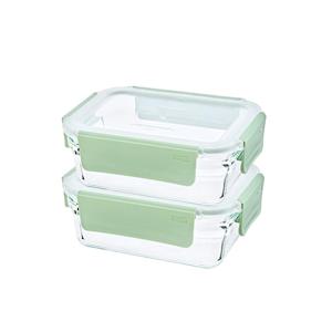 글라스락 퓨어 릴렉스그린 직사각 700ml 2개 세트