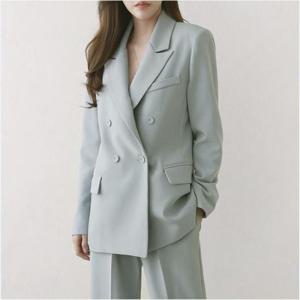 [벨라도이][BELLA.DOI] 엣지룩 더블버튼 일자핏 정장자켓 봄가을