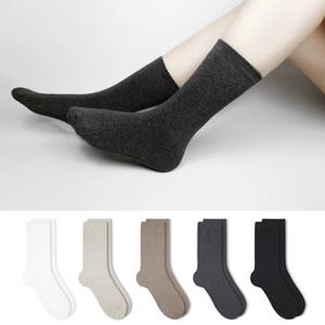 채움 여성 무지 롱삭스 톡톡한 긴목양말 10족