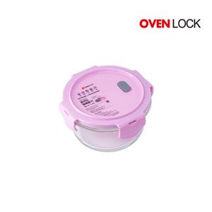 오븐락 숨쉬는 내열유리 전자레인지 오븐 밀폐용기 원형 410ml