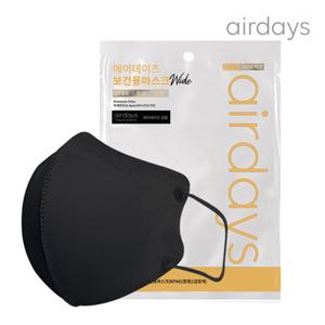 에어데이즈 KF94 새부리형 마스크 중형와이드 100매 블랙