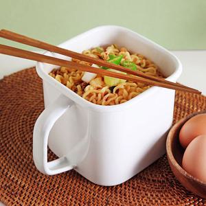 사각 법랑냄비 (화이트) 튀김 라면 냄비 법랑 용기 캐니스터 1.45L