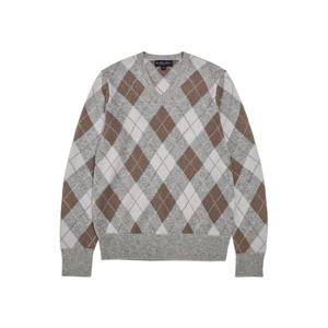 BB_캐시미어 아가일 V넥 스웨터 (그레이) (BBWNMM0952WDF)