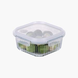 네오플램 웨이브락 내열유리 밀폐용기 투명 정사각 800ml