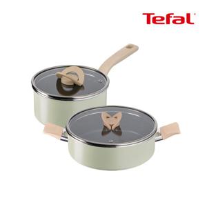 테팔 인덕션 블라썸 민트 냄비 2종(편수18+전골24)