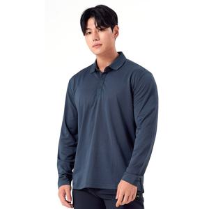 콜핑 2301TK428M 멜란지 하이쿨 기능성 남성 등산 PK 카라 긴팔 티셔츠