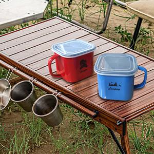 하코야 법랑 캠핑 사각 핸디포트 1.4L/캐니스터 캠핑냄비