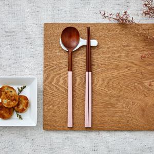 [모던하우스] 자연옻칠 둥근헤드 수저세트 핑크