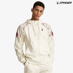 [스파이더] 공용 프린트 기모 후드 집업 자켓 SPGWCNFT306UIVY