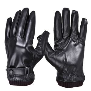 기모안감 인조가죽 방한장갑